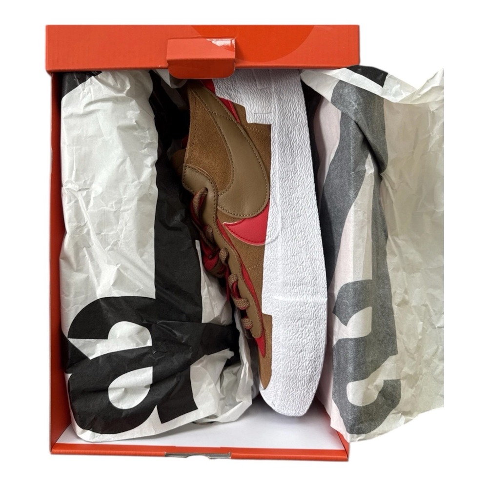 Nike Blazer Low Sacai Light British Tan/University Red [DD1877-200] Size 13 New